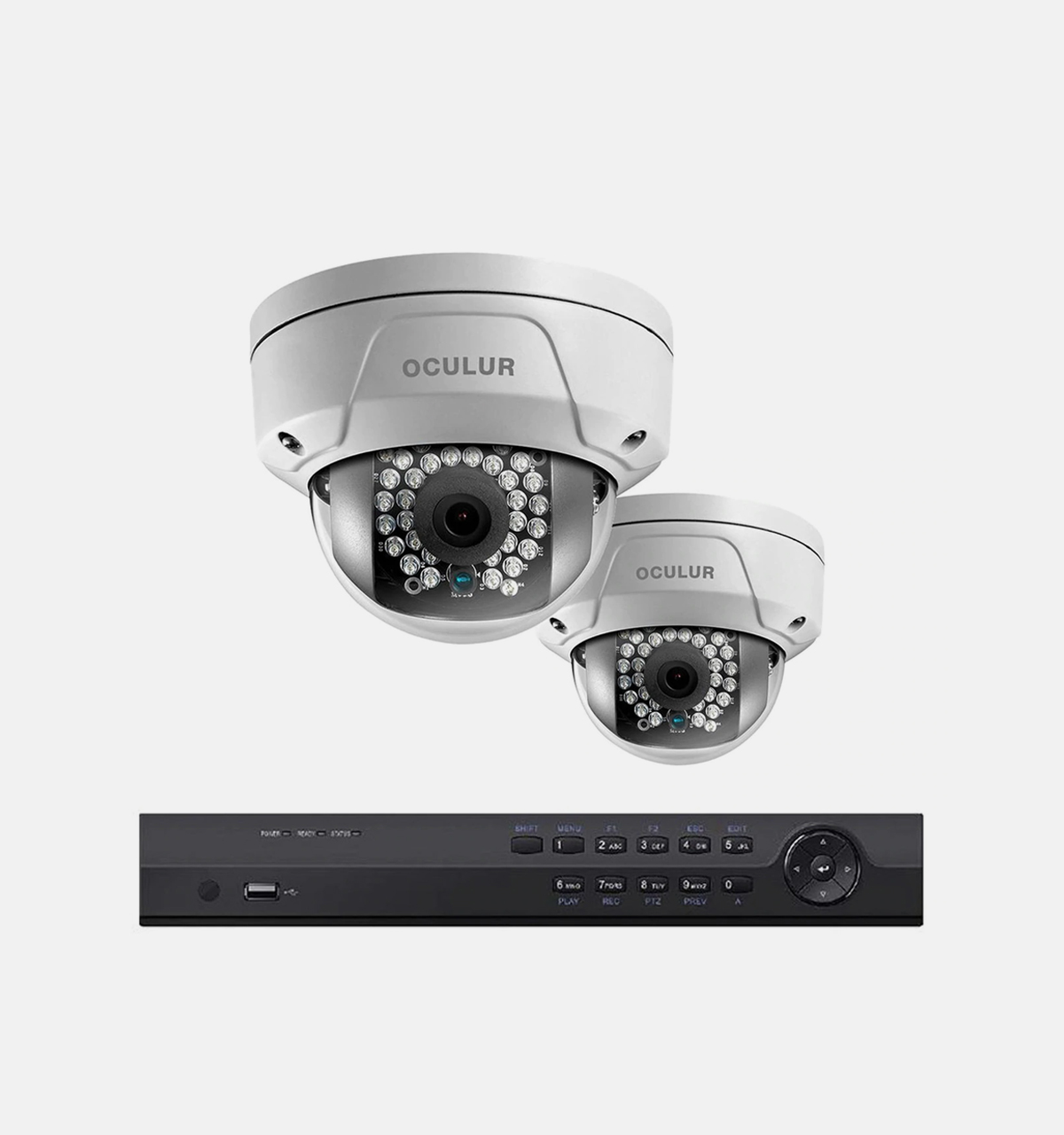Oculur 2-Camera 4MP Dome IP Security Camera System Oculur 2-Camera 4MP Dome IP Security Camera System